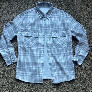 Button up flannel shacket